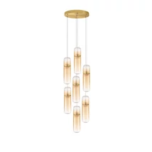 NovaLuce NORMA függeszték fém, üveg, borostyán, arany, LED, 49W, 3000K, 3430Lm - 9009267