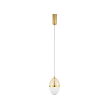 NovaLuce EGNA függeszték fém, üveg, fekete, arany, fehér, áttetsző, LED, 3000K, 20W, 2150lm - 9009278