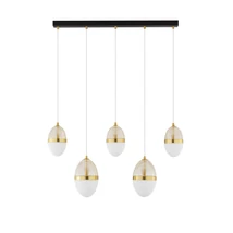 NovaLuce EGNA függeszték fém, üveg, fekete, arany, fehér, áttetsző, LED, 3000K, 58W, 5940lm - 9009281