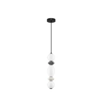 NovaLuce PALLINA függeszték fém, üveg, fekete, fehér, LED, 14W, 840lm, 3000K - NL-9009302