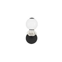 NovaLuce PALLINA fali lámpa fém, üveg, fekete, fehér, LED, 6W, 360lm, 3000K - NL-9009306
