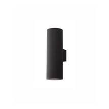 NovaLuce Alp kültéri fali lámpa fém, üveg, fekete, LED, 3000K, 2x10W, 1200lm, IP67 - NL-9010009