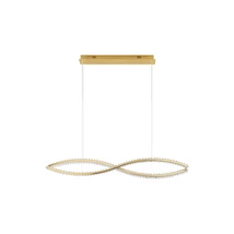 NovaLuce AURELIA függeszték fém, kristály, arany, LED, 3500K, 95W, 12224lm - NL-9019724