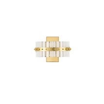 NovaLuce ΚΕΖΟ fali lámpa fém, üveg, arany, áttetsző, LED, 19W, 3500K, 1045 Lm - NL-9019737