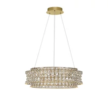 NovaLuce CELYSIA függeszték fém, kristály, arany, áttetsző, LED, 56W, 3500K, 4592 Lm - NL-9019774