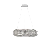 NovaLuce CELYSIA függeszték fém, kristály, króm, áttetsző, LED, 74W, 3500K, 5920 Lm - NL-9019775