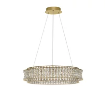 NovaLuce CELYSIA függeszték fém, kristály, arany, áttetsző, LED, 74W, 3500K, 5920 Lm - NL-9019776