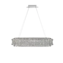 NovaLuce CELYSIA függeszték fém, kristály, króm, áttetsző, LED, 74W, 3500K, 5714 Lm - NL-9019777