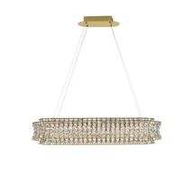 NovaLuce CELYSIA függeszték fém, kristály, arany, áttetsző, LED, 74W, 3500K, 5714 Lm - NL-9019778