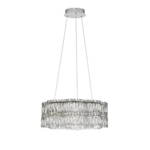 NovaLuce NUVIA függeszték fém, kristály, króm, áttetsző, LED, 34W, 3500K, 2040 Lm - NL-9019781