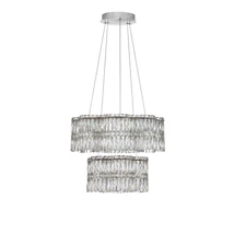 NovaLuce NUVIA függeszték fém, kristály, króm, áttetsző, LED, 56W, 3500K, 4119 Lm - NL-9019782