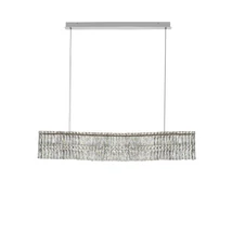 NovaLuce NUVIA függeszték fém, kristály, króm, áttetsző, LED, 34W, 3500K, 2619 Lm - NL-9019783