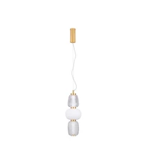 NovaLuce MOVIL függeszték fém, üveg, arany, fehér, LED, 3000K, 28W, 3745lm - 9030537