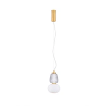 NovaLuce MOVIL függeszték fém, üveg, arany, fehér, LED, 3000K, 18W, 2335lm - 9030538