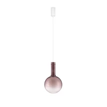 NovaLuce ENTERO függeszték fém, üveg, fehér, barna, LED, 3000K, 6W, 680lm - 9030543