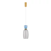 NovaLuce PLUMA függeszték fém, üveg, arany, többszínű, LED, 3000K, 9W, 915lm - 9030547