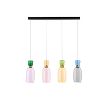 NovaLuce PLUMA függeszték fém, üveg, arany, többszínű, LED, 3000K, 32W, 3660lm - 9030548