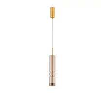 NovaLuce BENTO függeszték fém, üveg, arany, cognac szín, LED, 12W, 3000K, 1526 Lm - NL-9030552