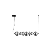 NovaLuce BALLY függeszték fém, üveg, fekete, füst szín, LED Triac, 40W, 3000K, 5094 Lm - NL-9030557