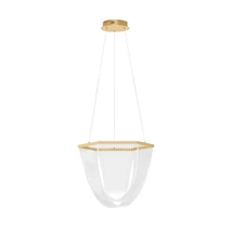 NovaLuce VALENTIN függeszték fém, akrill, arany, áttetsző, LED, 3000K, 35W, 2995lm - 9030636