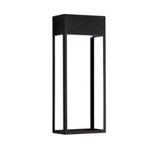 NovaLuce MOBY kültéri fali lámpa fém, üveg, fekete, LED, 20W, 3000K, 1545 Lm, IP65 - NL-9030900
