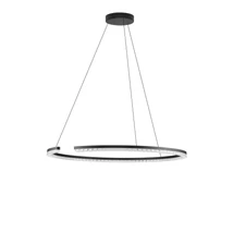 NovaLuce GREAMY függeszték fém, akril, fekete, áttetsző, LED, 43W, 3000K, 2795 Lm - NL-9030956