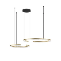 NovaLuce GREAMY függeszték fém, akril, arany, áttetsző, LED, 49W, 3000K, 3668 Lm - NL-9030959