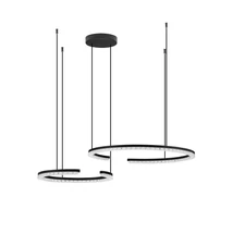 NovaLuce GREAMY függeszték fém, akril, fekete, áttetsző, LED, 49W, 3000K, 3668 Lm - NL-9030960
