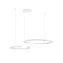 NovaLuce GREAMY függeszték fém, akril, fehér, áttetsző, LED, 49W, 3000K, 3668 Lm - NL-9030961