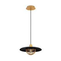 NovaLuce FOX függeszték fém, fekete, arany, E27 - NL-9035952