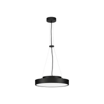 NovaLuce PERFECT függeszték fém, műanyag, fekete, fehér, LED-TRIAC, 3000K, 24W, 2340lm - 9060200