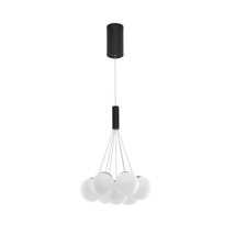 NovaLuce NUVOLE függeszték fém, üveg, fekete, fehér, LED, 3000K, 49W, 2240lm - NL-9061433