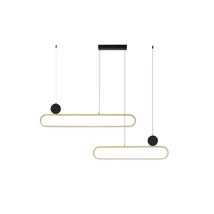 NovaLuce LIAISE függeszték fém, fekete, arany, LED, 49W, 2060lm, 3200K - NL-9081827