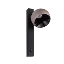 NovaLuce LUSA fali lámpa fém, fekete, pezsgő, LED, 10W, 3000K, 644 Lm - NL-9088120