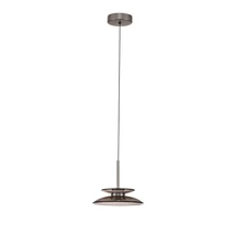 NovaLuce ESTI függeszték fém, üveg, nikkel, füstszín, LED, 10W, 3000K, 543 Lm - NL-9088218