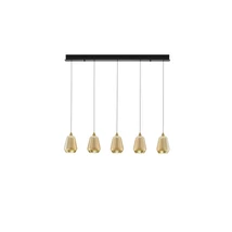 NovaLuce ALISH függeszték fém, üveg, fekete, arany, LED, 37W, 3000K, 2112 Lm - NL-9124100