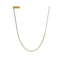 NovaLuce LAZURA függeszték fém, kristály, bőr, arany, fekete, áttetsző, LED, 56W, 3000K, 3360 Lm - NL-9124106