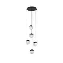 NovaLuce ALICIA függeszték fém, üveg, fekete, LED, 25W, 3000K, 1575 Lm - NL-9124113