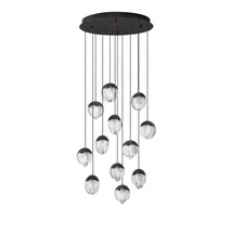 NovaLuce ALICIA függeszték fém, üveg, fekete, LED, 60W, 3000K, 3780 Lm - NL-9124115