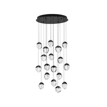 NovaLuce ALICIA függeszték fém, üveg, fekete, LED, 90W, 3000K, 5670 Lm - NL-9124116