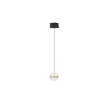 NovaLuce ALAZ függeszték fém, üveg, akril, fekete, arany, áttetsző, LED, 9W, 3000K, 398 Lm - NL-9124117