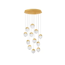 NovaLuce ALICIA függeszték fém, üveg, arany, LED, 60W, 3000K, 3780 Lm - NL-9124125