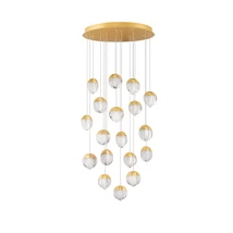 NovaLuce ALICIA függeszték fém, üveg, arany, LED, 90W, 3000K, 5670 Lm - NL-9124126