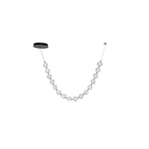 NovaLuce IFOS függeszték fém, akrill, fekete, króm, áttetsző, LED, 71W, 3000K, 5044 Lm - NL-9186811