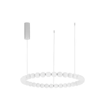 NovaLuce PERLA függeszték fém, üveg, króm, fehér, LED, 3000K, 72W, 6492lm - NL-9186917