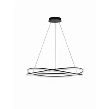 NovaLuce OPEHLIA függeszték fém, akrill, fekete, áttetsző, LED, 3000K, 68W, 5635lm - 9186935