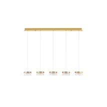 NovaLuce BION függeszték fém, akrill, arany, áttetsző, LED, 3000K, 32W, 2040lm - 9186943