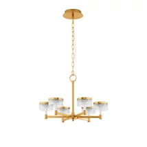 NovaLuce BION függeszték fém, akrill, arany, áttetsző, LED, 3000K, 38W, 2400lm - 9186944