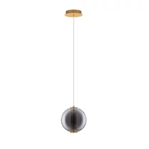 NovaLuce COEN függeszték fém, üveg, arany, füstszín, LED, 3000K, 8W, 934lm - 9186951