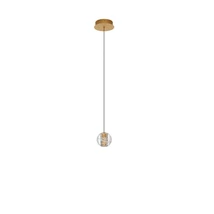 NovaLuce LICIO függeszték fém, üveg, arany, áttetsző, LED,4W, 3000K, 166 Lm - NL-9186958